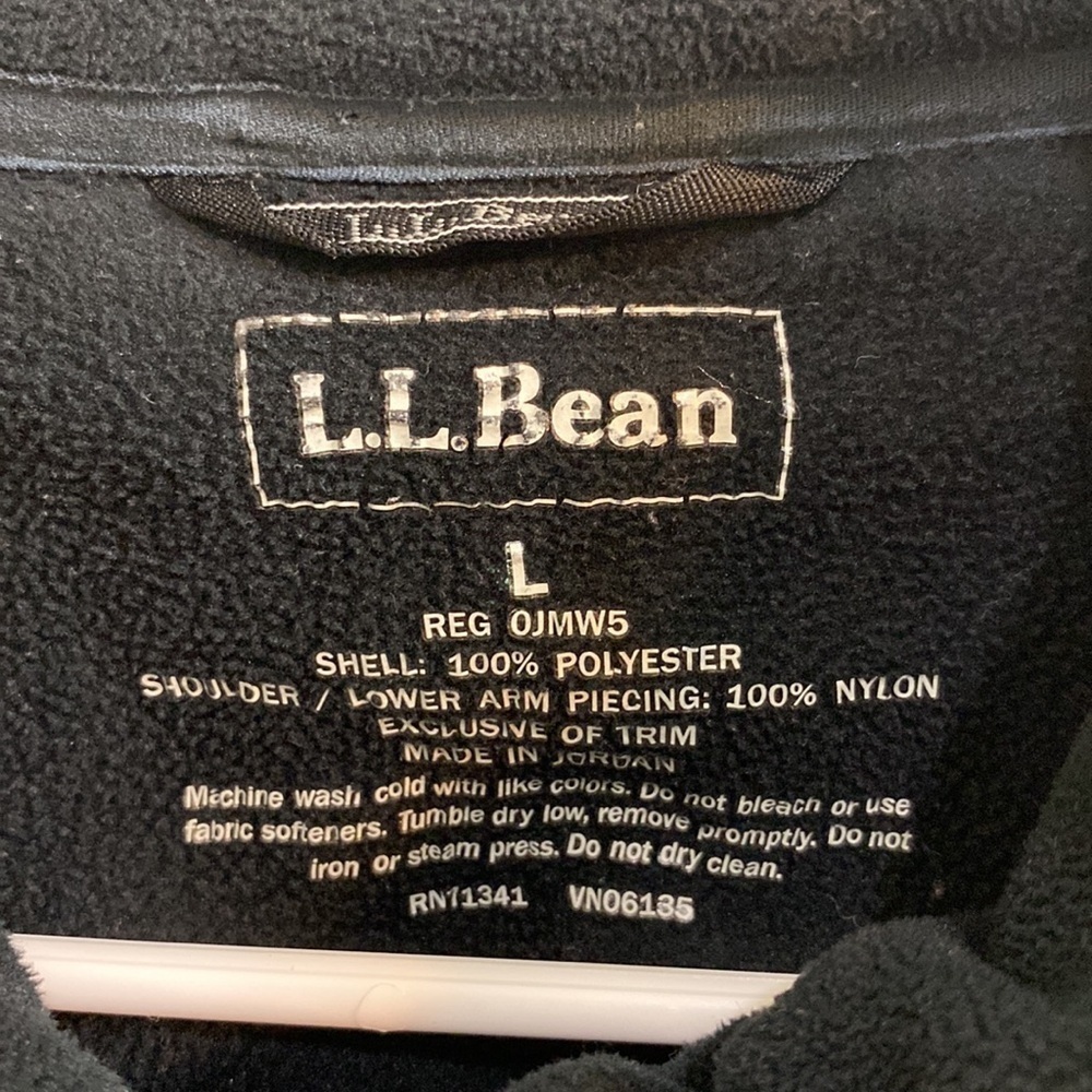 L.L. Bean Fleece Jacket Full Zip Long Sleeves Men’s Size Large Polartec Outdoor - Picture 3 of 10